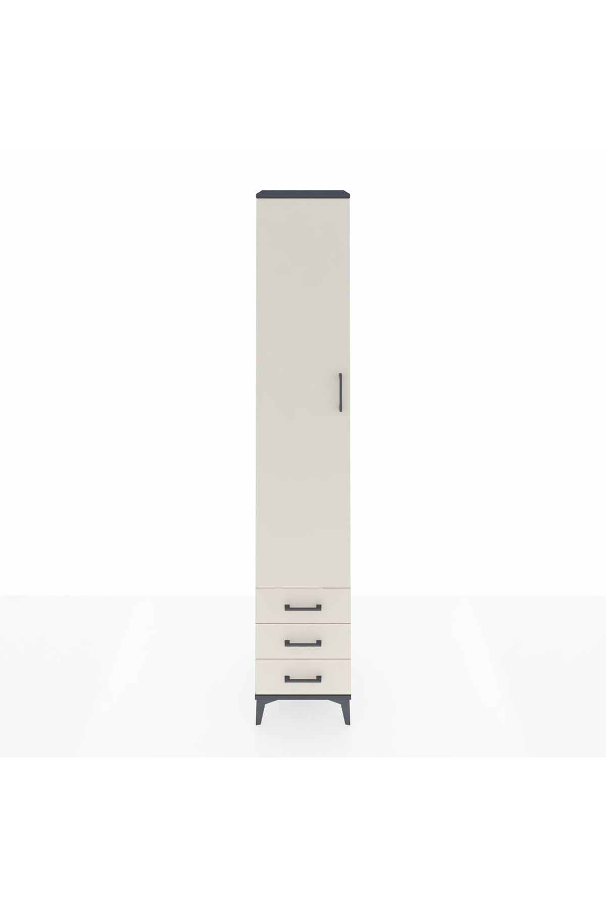 Hyperion Dolap 5 Raflı 3 Çekmeceli Tek Kapaklı 44x44x243 - S64M057V4B