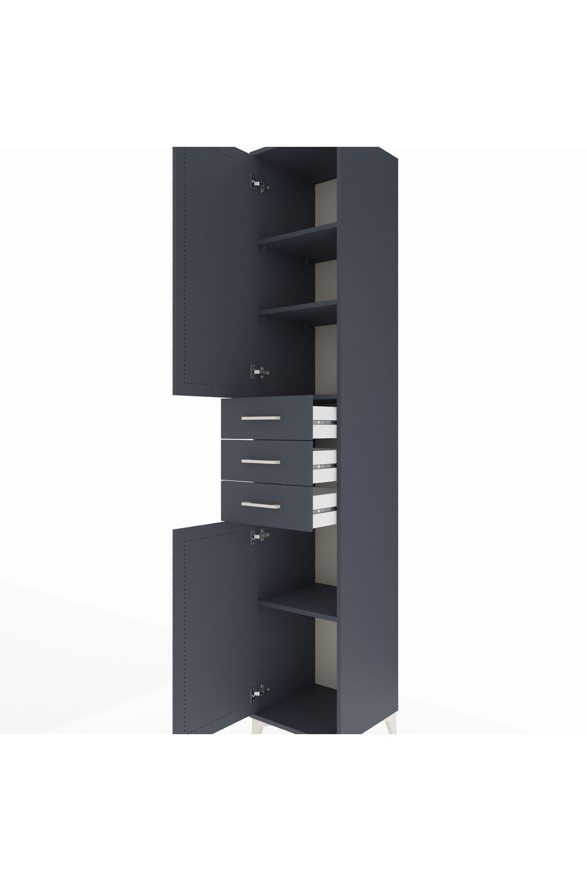 Hyperion Dolap 4 Raflı 3 Çekmeceli 2 Kapaklı 44x44x243 - S64M058V5B