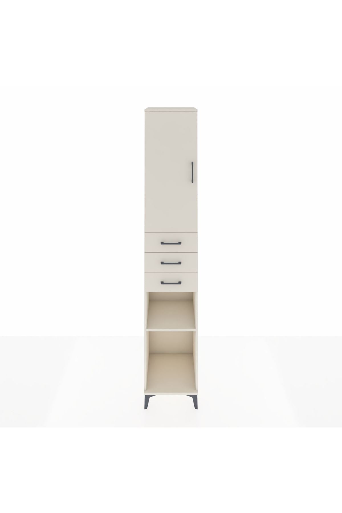 Hyperion Dolap 4 Raflı 3 Çekmeceli Tek Kapaklı 44x44x243 - S64M059V1B