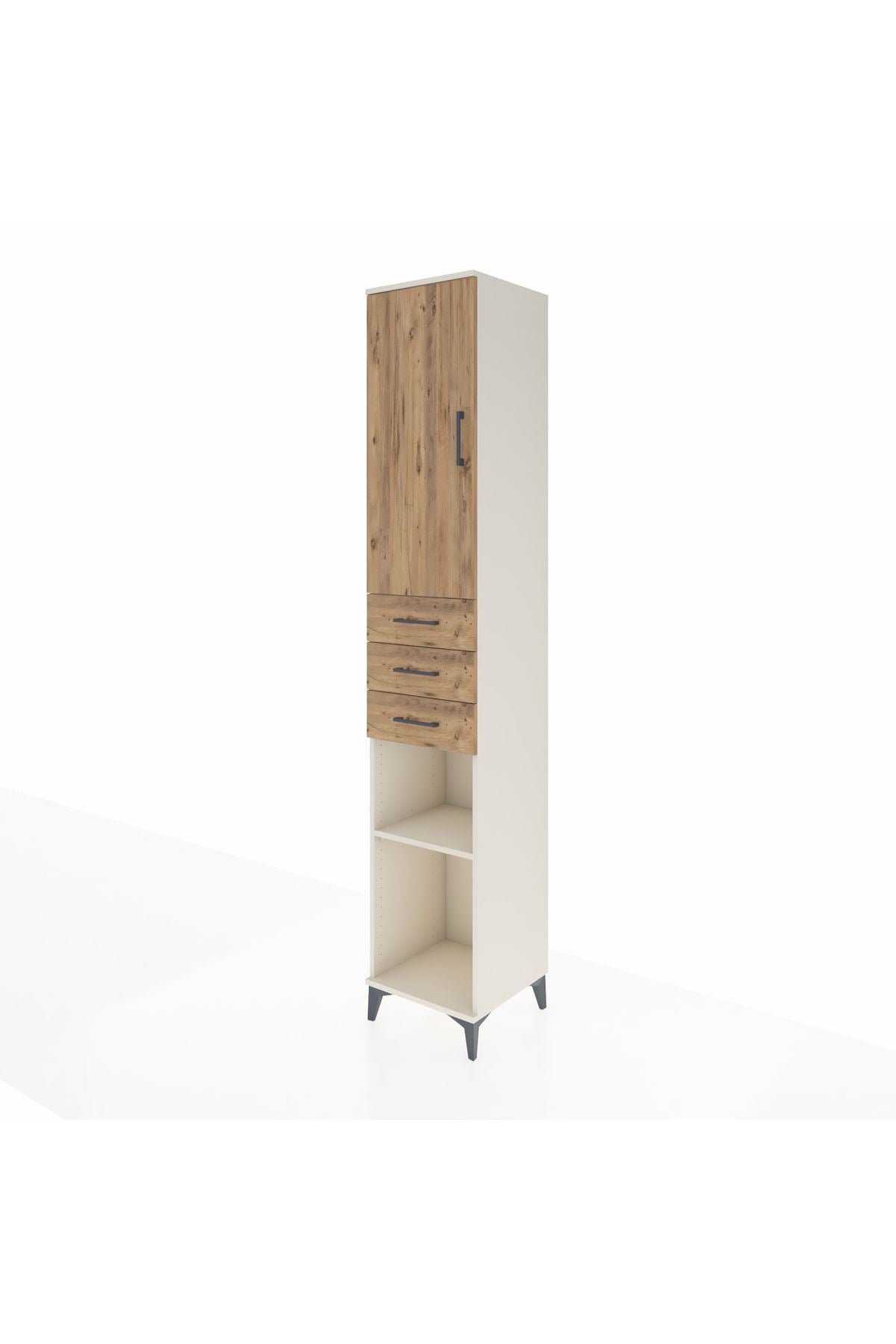 Hyperion Dolap 4 Raflı 3 Çekmeceli Tek Kapaklı 44x44x243 - S64M059V3B