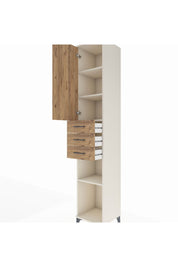 Hyperion Dolap 4 Raflı 3 Çekmeceli Tek Kapaklı 44x44x243 - S64M059V3B