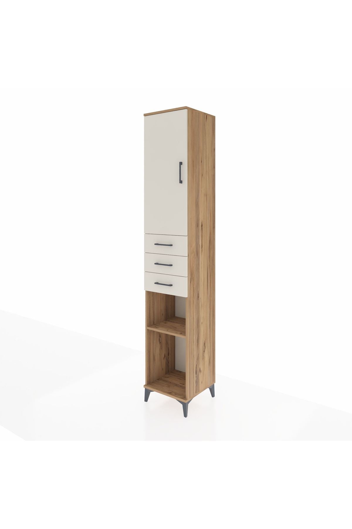 Hyperion Dolap 4 Raflı 3 Çekmeceli Tek Kapaklı 44x44x243 - S64M059V7B