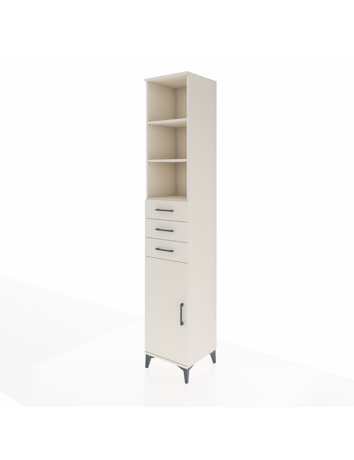 Hyperion Dolap 4 Raflı 3 Çekmeceli Tek Kapaklı 44x44x243 - S64M060V1B