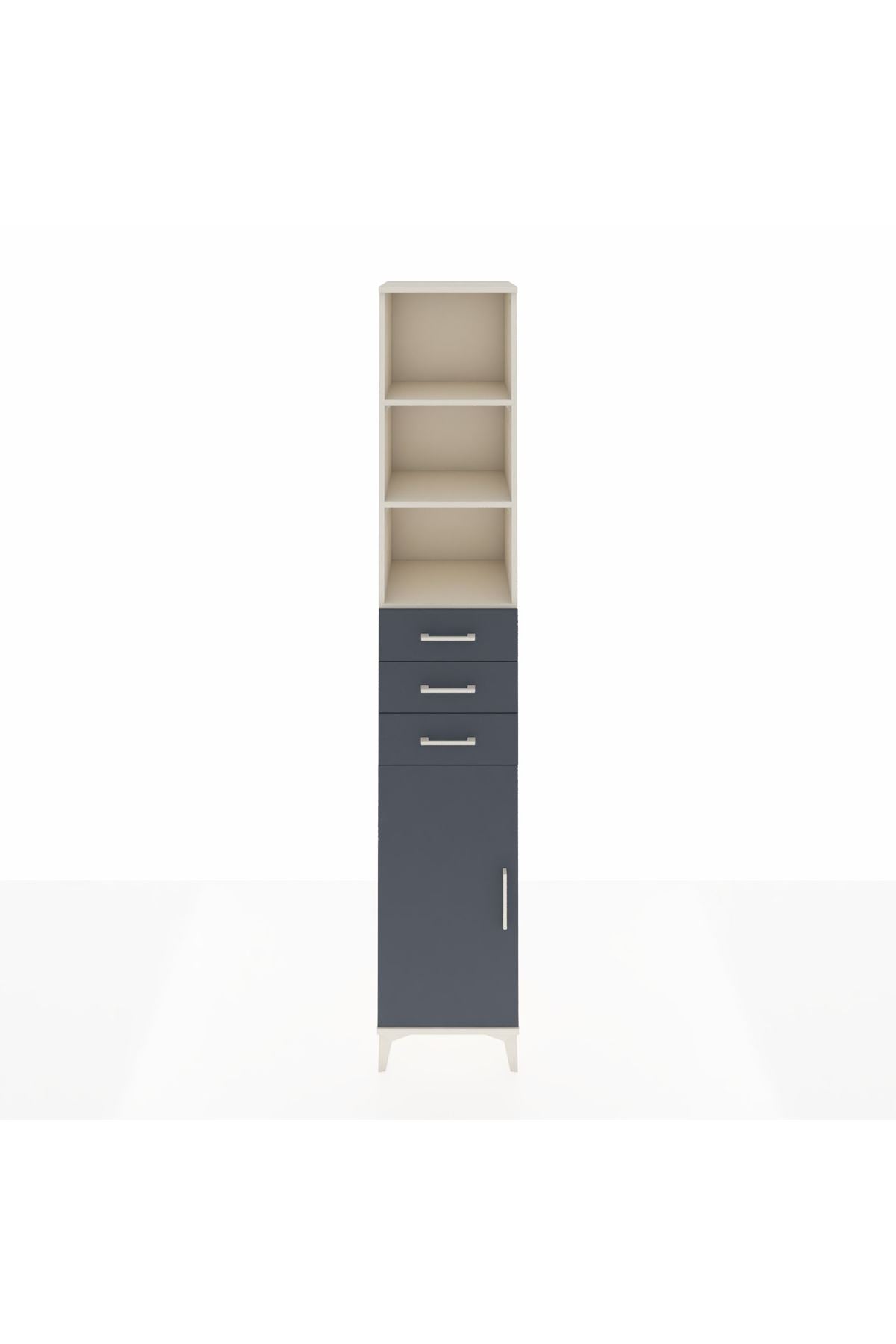 Hyperion Dolap 4 Raflı 3 Çekmeceli Tek Kapaklı 44x44x243 - S64M060V2B