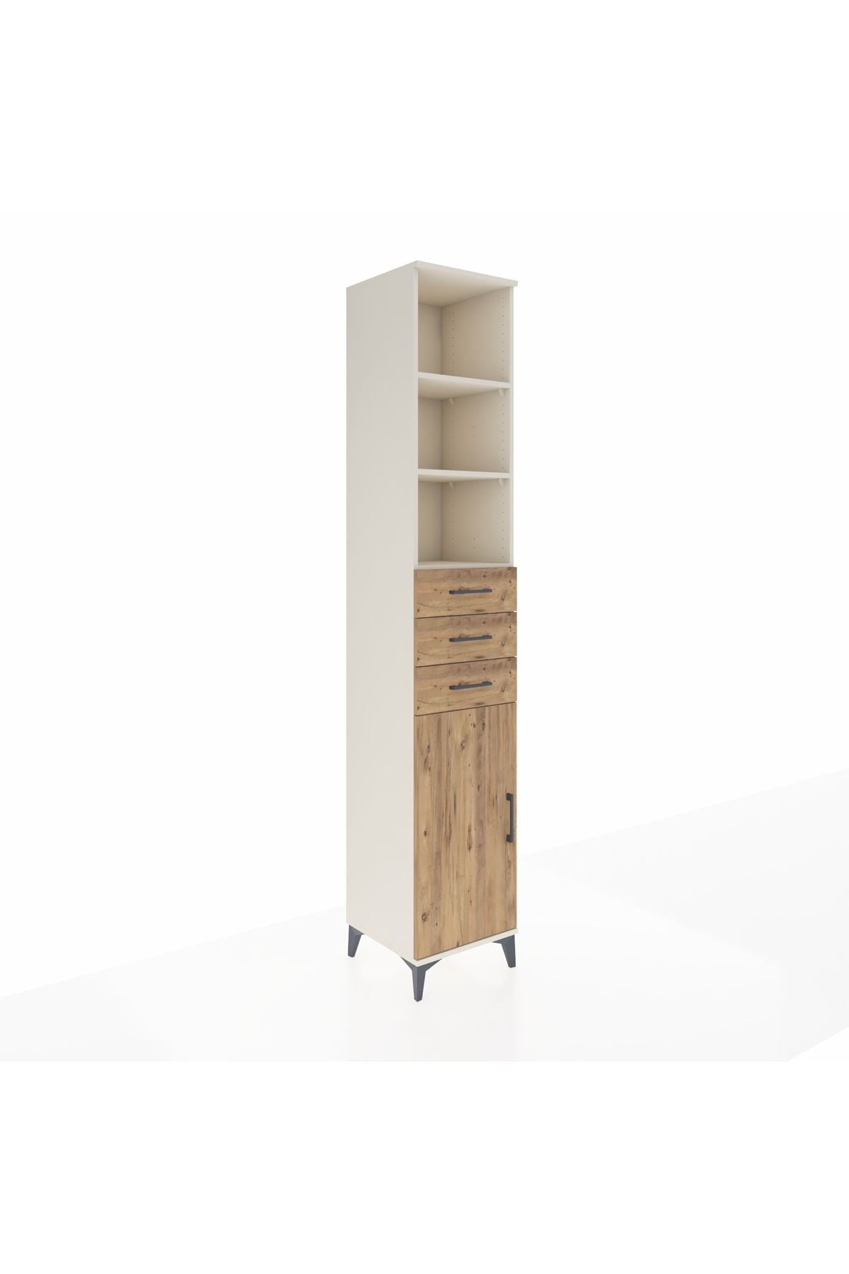 Hyperion Dolap 4 Raflı 3 Çekmeceli Tek Kapaklı 44x44x243 - S64M060V3B