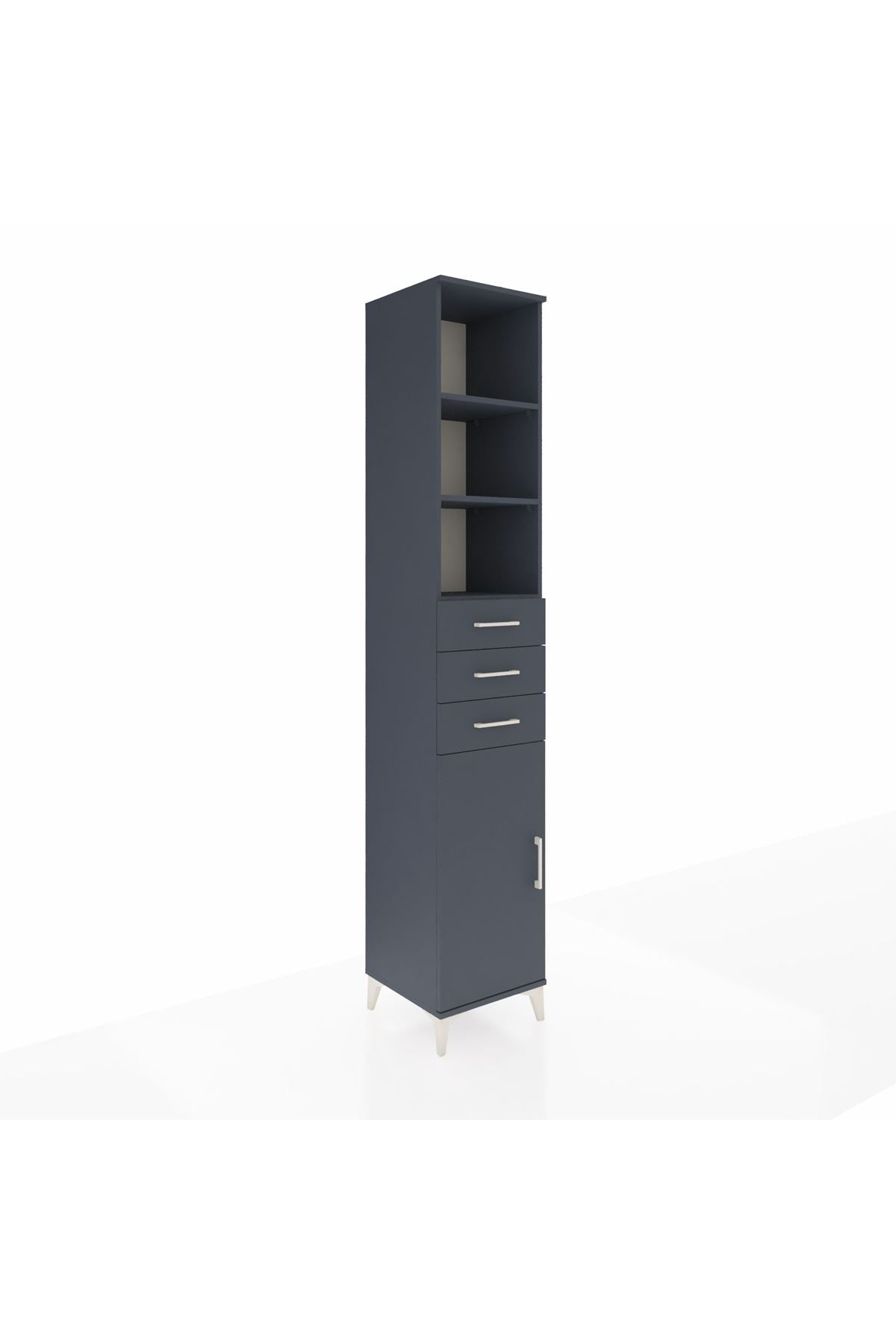 Hyperion Dolap 4 Raflı 3 Çekmeceli Tek Kapaklı 44x44x243 - S64M060V5B