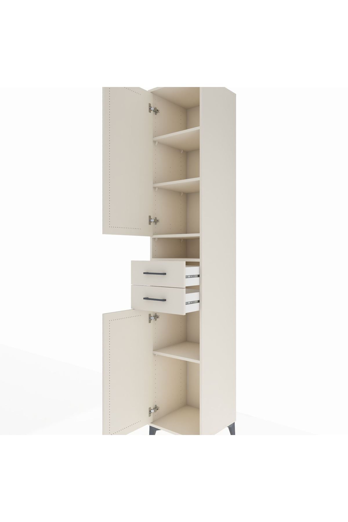 Hyperion Dolap 5 Raflı 2 Çekmeceli 2 Kapaklı 44x44x243 - S64M061V1B