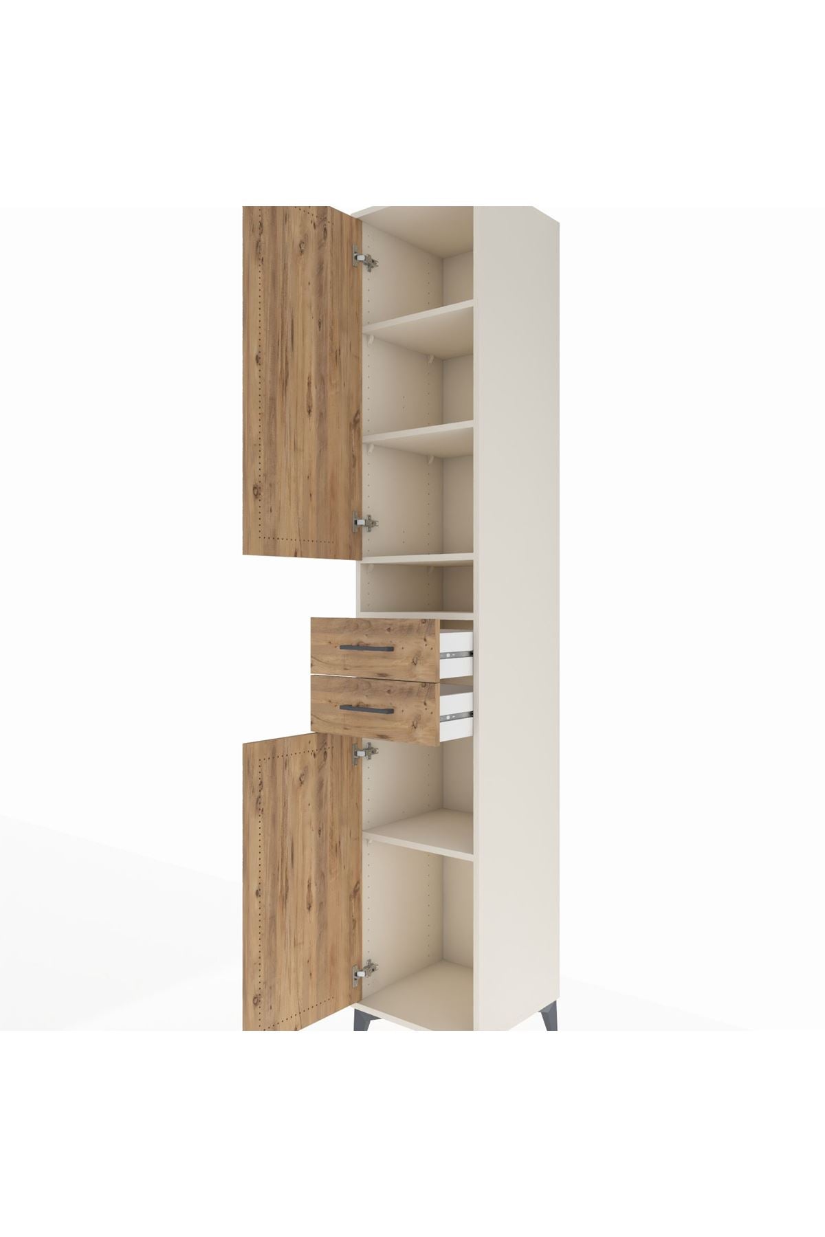 Hyperion Dolap 5 Raflı 2 Çekmeceli 2 Kapaklı 44x44x243 - S64M061V3B