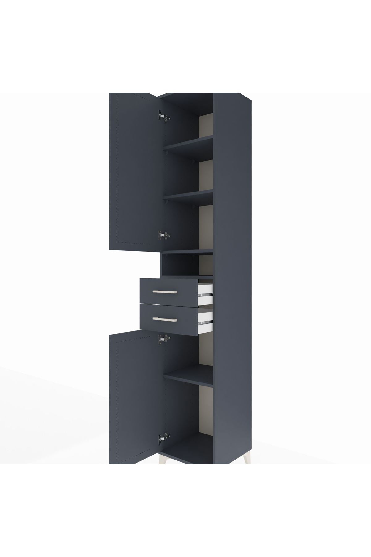 Hyperion Dolap 5 Raflı 2 Çekmeceli 2 Kapaklı 44x44x243 - S64M061V5B