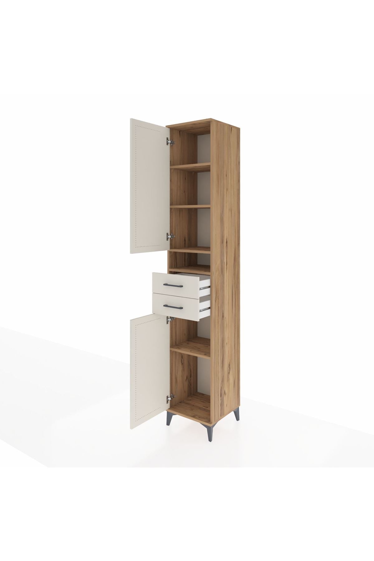 Hyperion Dolap 5 Raflı 2 Çekmeceli 2 Kapaklı 44x44x243 - S64M061V7B