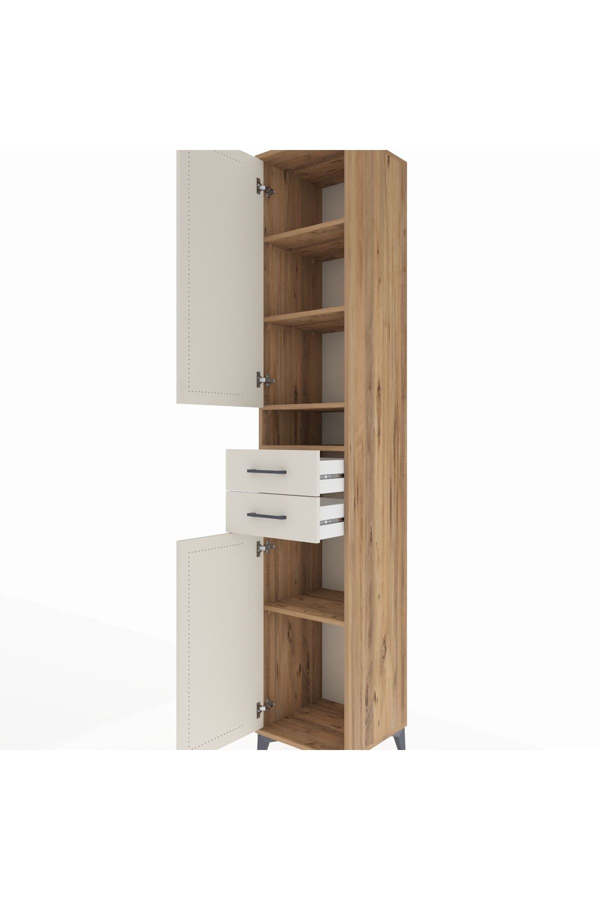 Hyperion Dolap 5 Raflı 2 Çekmeceli 2 Kapaklı 44x44x243 - S64M061V7B