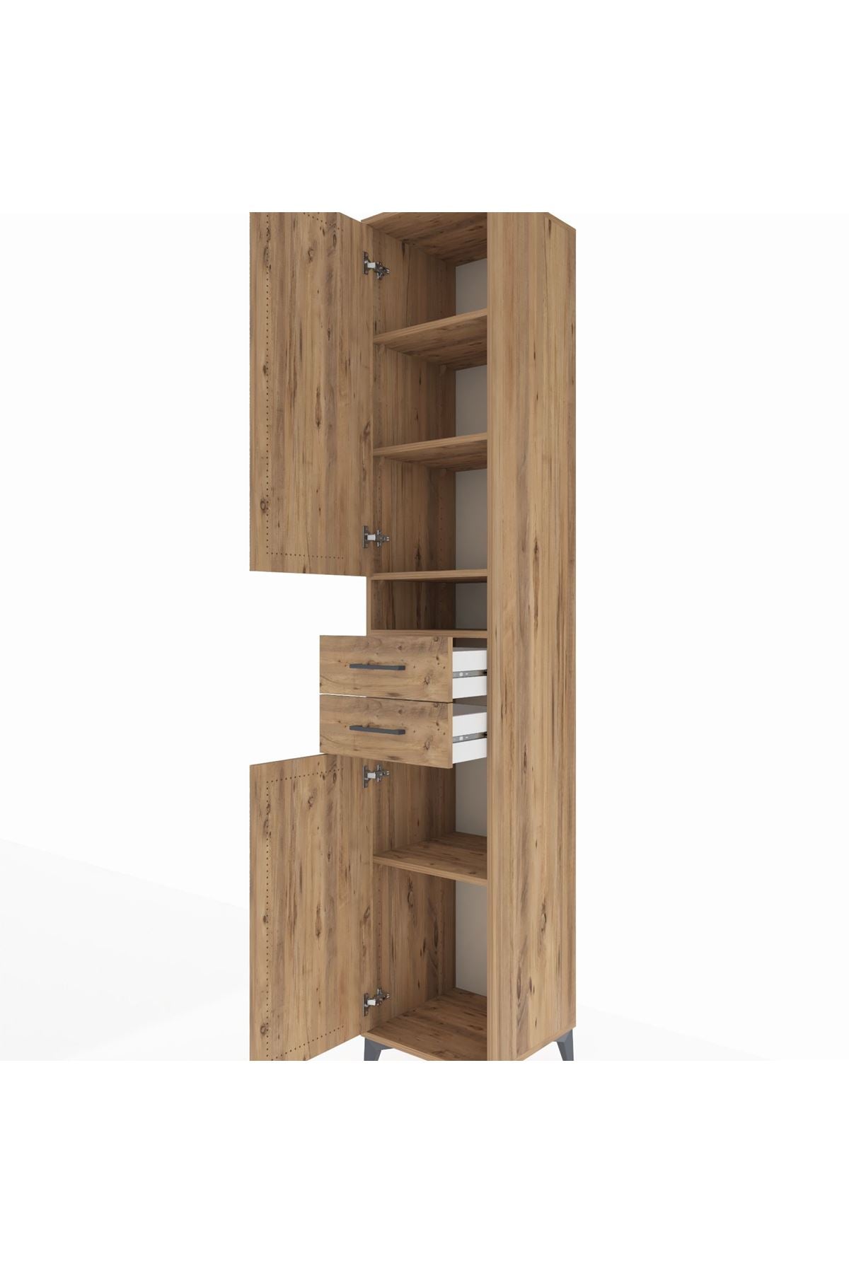 Hyperion Dolap 5 Raflı 2 Çekmeceli 2 Kapaklı 44x44x243 - S64M061V9B