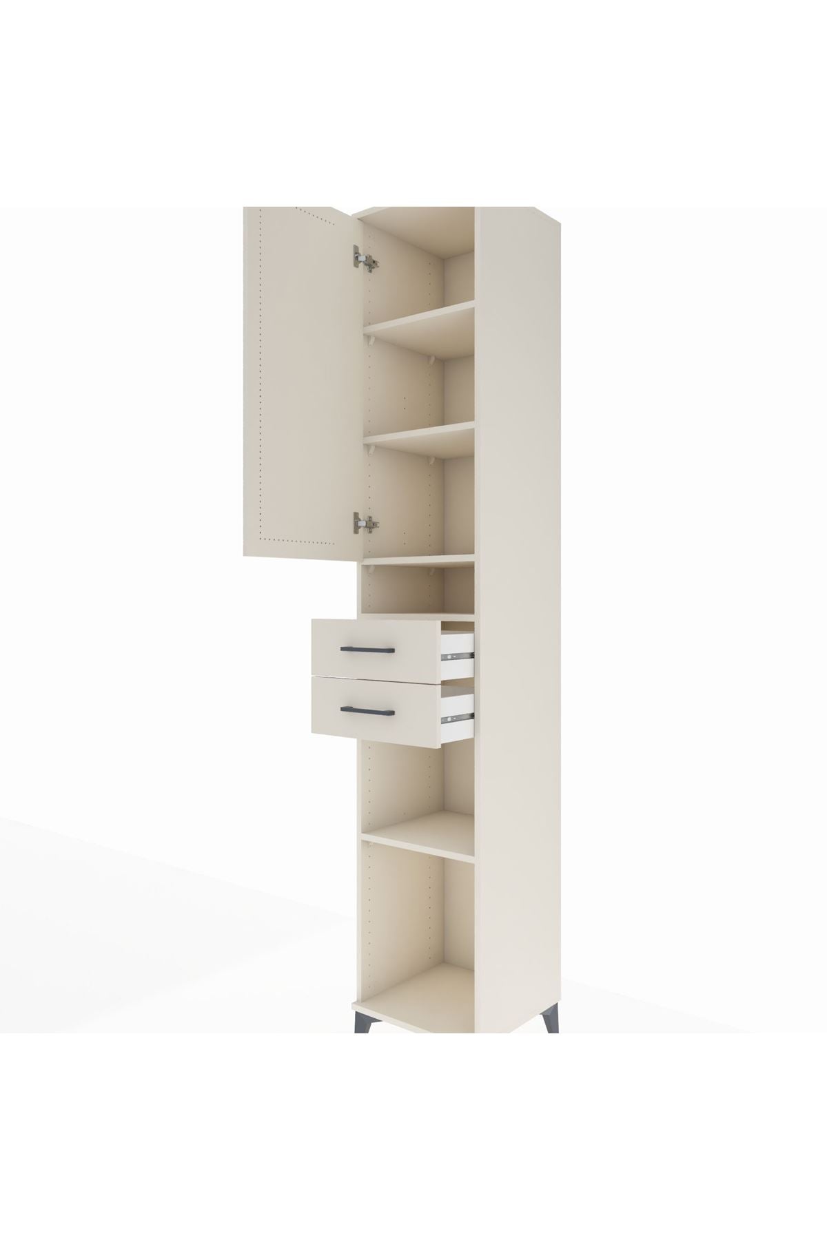 Hyperion Dolap 5 Raflı 2 Çekmeceli Tek Kapaklı 44x44x243 - S64M062V1B