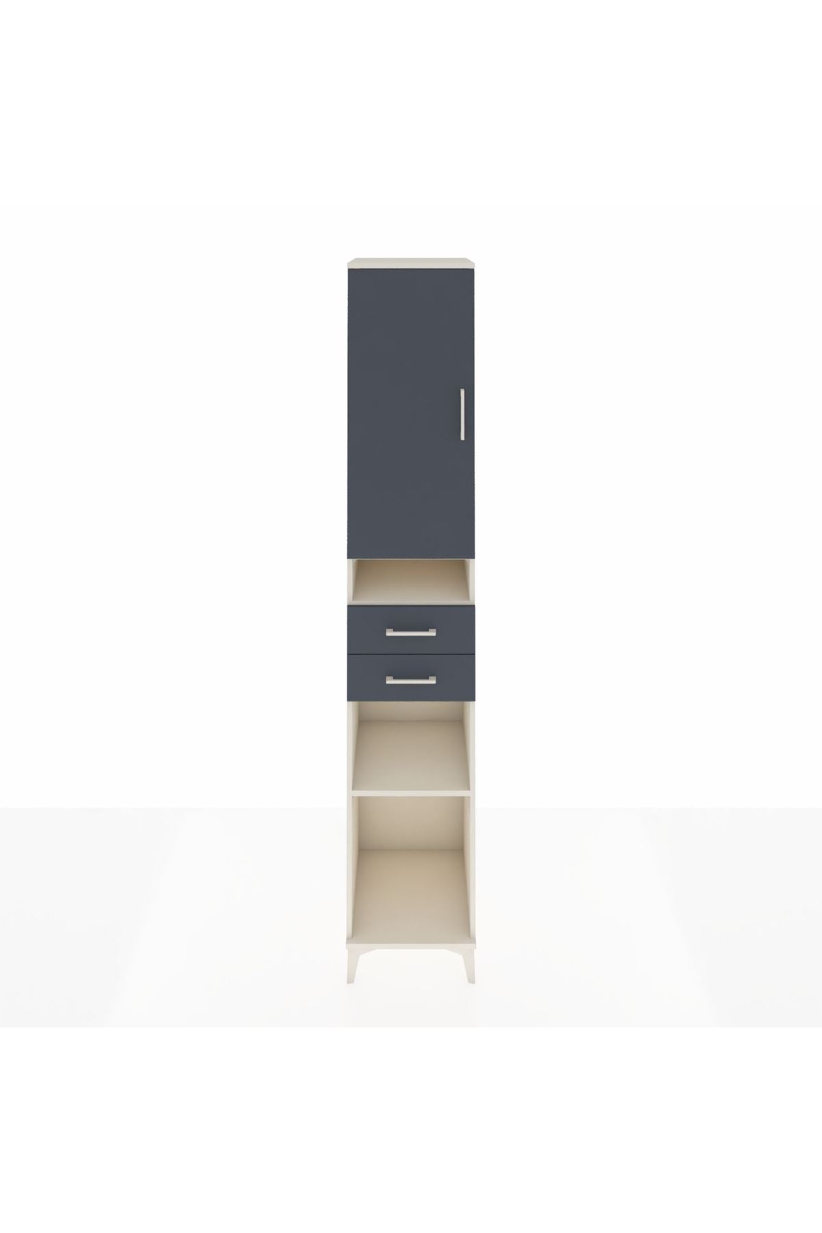 Hyperion Dolap 5 Raflı 2 Çekmeceli Tek Kapaklı 44x44x243 - S64M062V2B