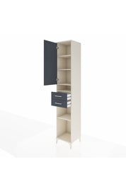 Hyperion Dolap 5 Raflı 2 Çekmeceli Tek Kapaklı 44x44x243 - S64M062V2B