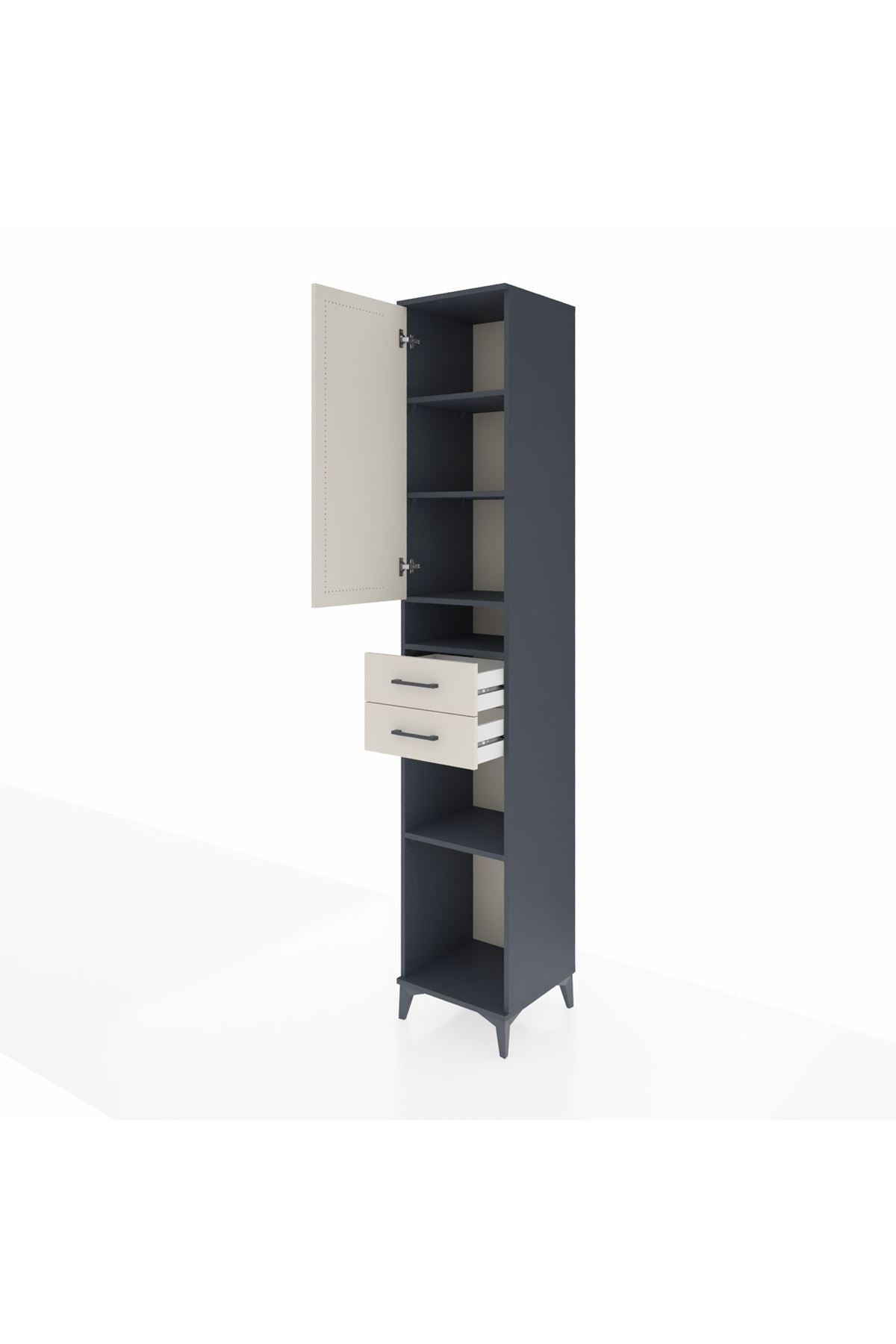 Hyperion Dolap 5 Raflı 2 Çekmeceli Tek Kapaklı 44x44x243 - S64M062V4B