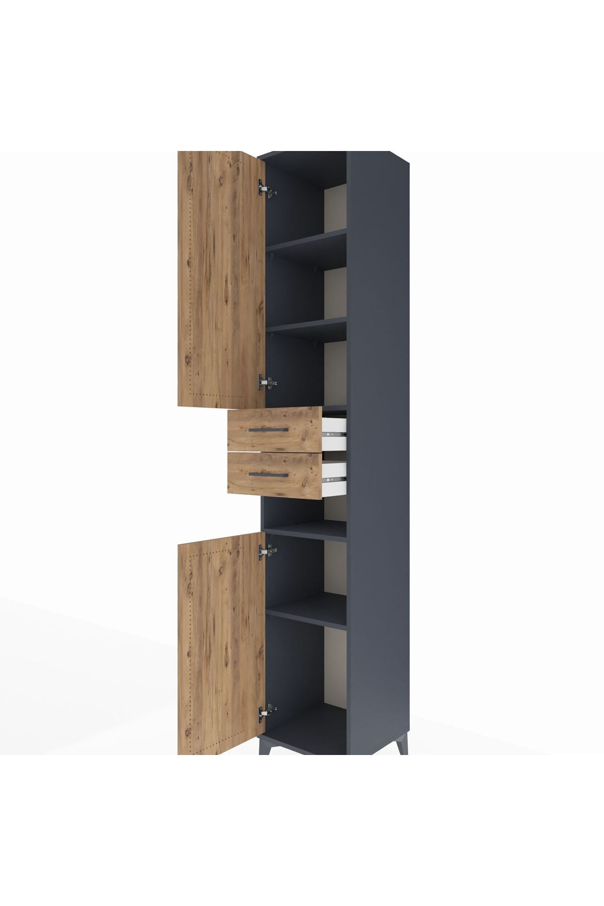 Hyperion Dolap 5 Raflı 2 Çekmeceli 2 Kapaklı 44x44x243 - S64M063V6B