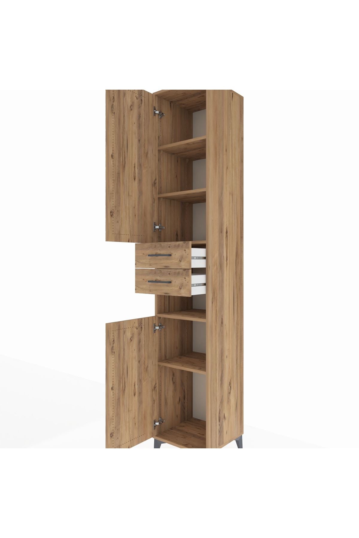 Hyperion Dolap 5 Raflı 2 Çekmeceli 2 Kapaklı 44x44x243 - S64M063V9B