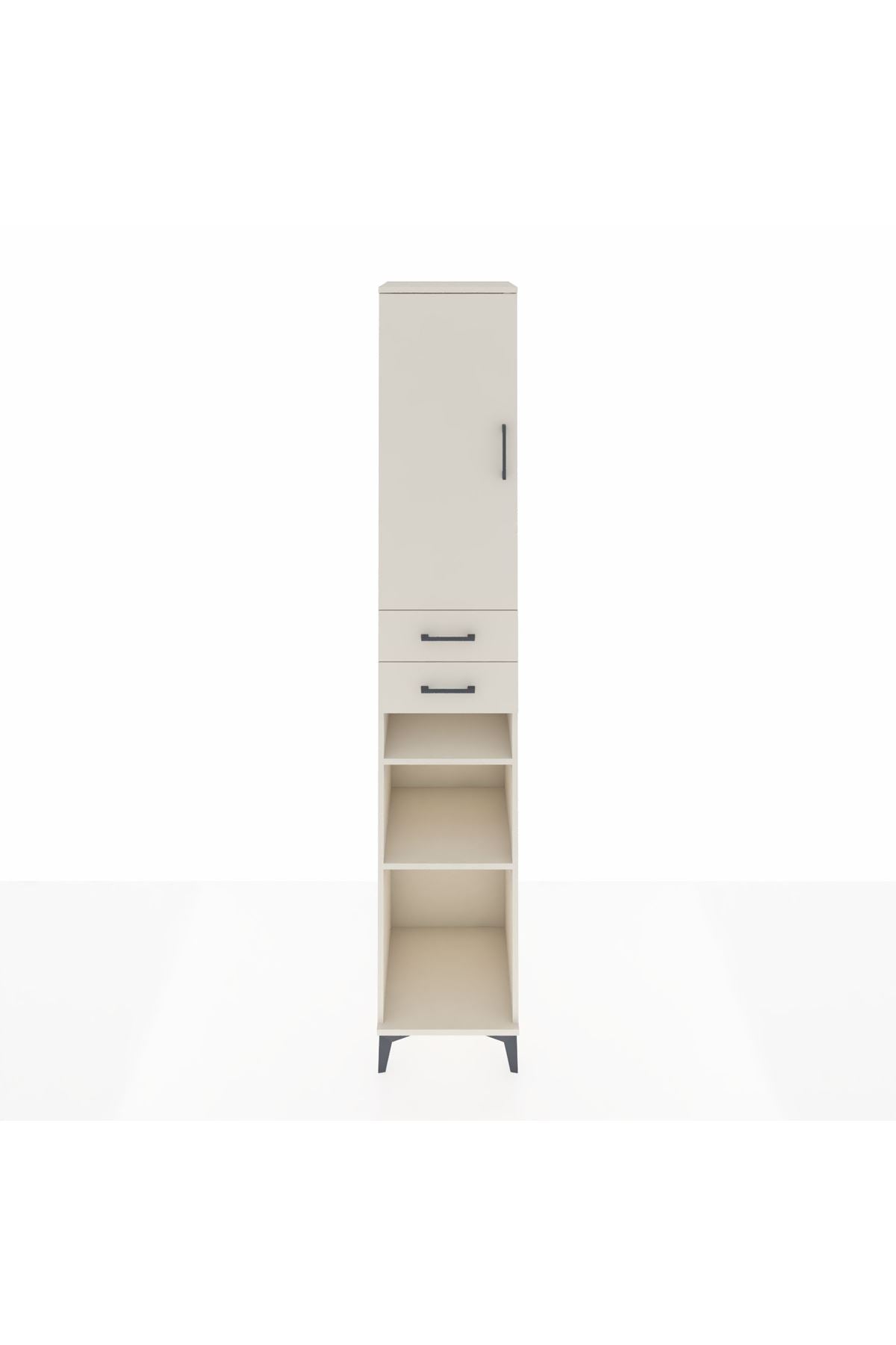 Hyperion Dolap 5 Raflı 2 Çekmeceli Tek Kapaklı 44x44x243 - S64M065V1B