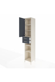 Hyperion Dolap 5 Raflı 2 Çekmeceli Tek Kapaklı 44x44x243 - S64M065V2B