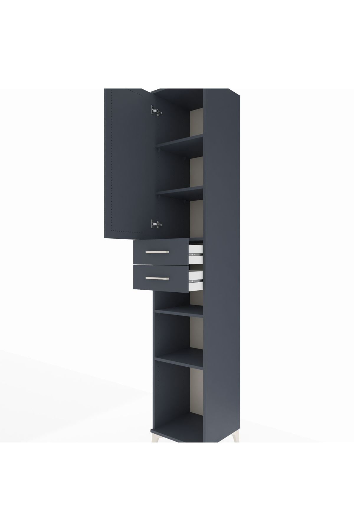 Hyperion Dolap 5 Raflı 2 Çekmeceli Tek Kapaklı 44x44x243 - S64M065V5B