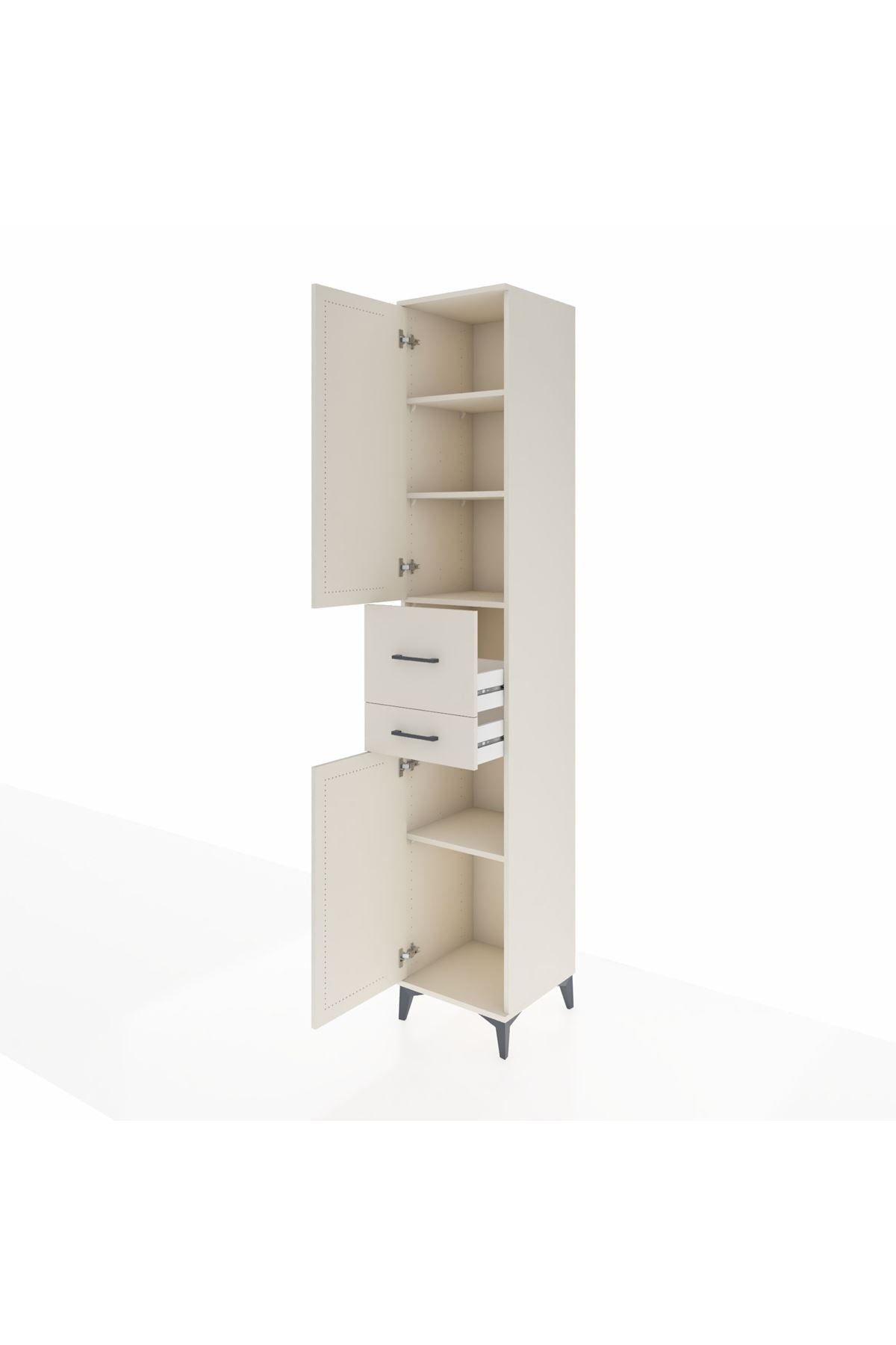 Hyperion Dolap 4 Raflı 2 Çekmeceli 2 Kapaklı 44x44x243 - S64M066V1B