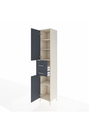 Hyperion Dolap 4 Raflı 2 Çekmeceli 2 Kapaklı 44x44x243 - S64M066V2B