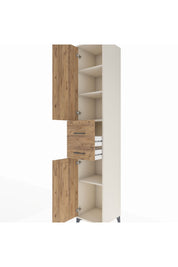 Hyperion Dolap 4 Raflı 2 Çekmeceli 2 Kapaklı 44x44x243 - S64M066V3B