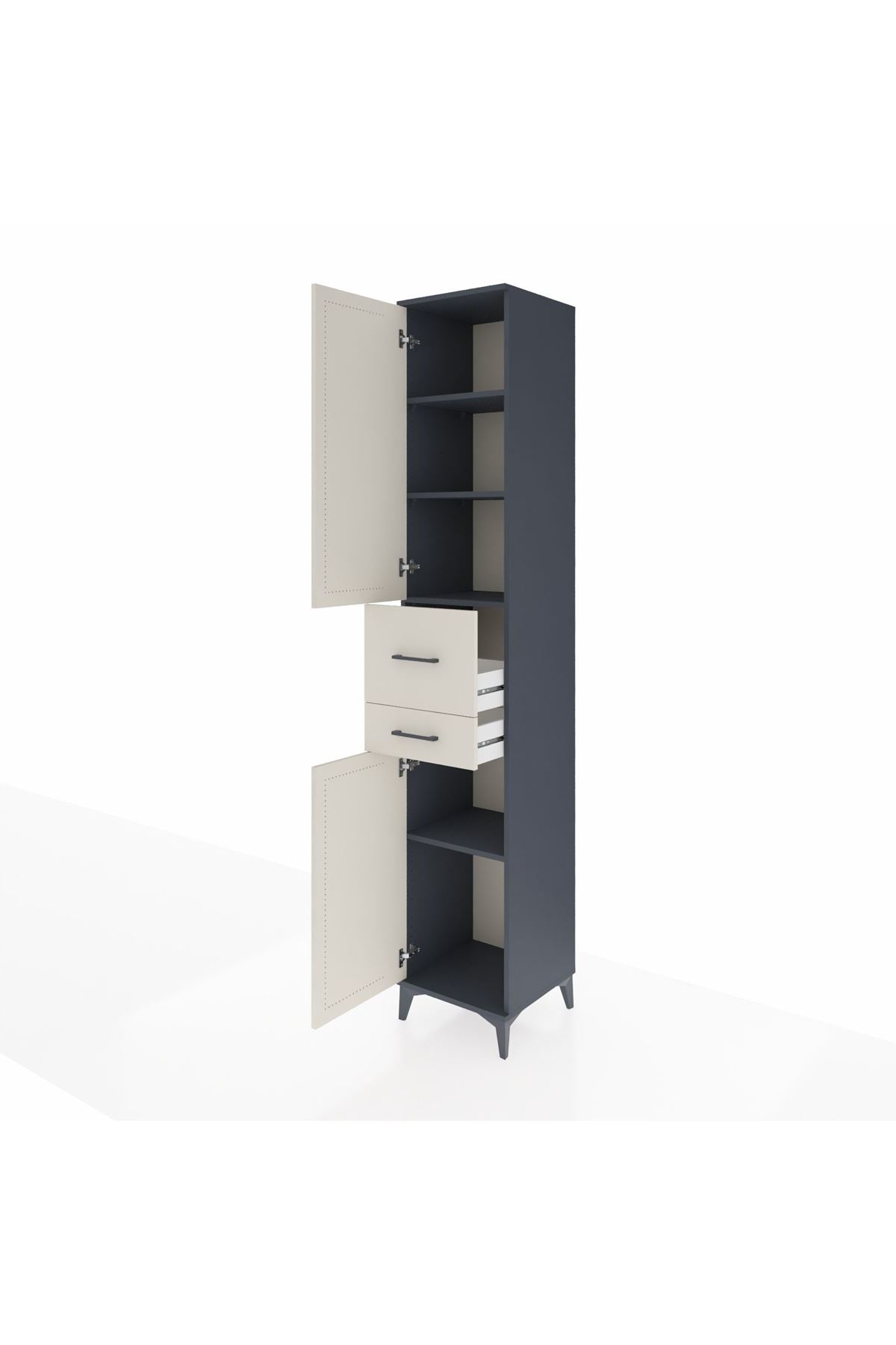 Hyperion Dolap 4 Raflı 2 Çekmeceli 2 Kapaklı 44x44x243 - S64M066V4B