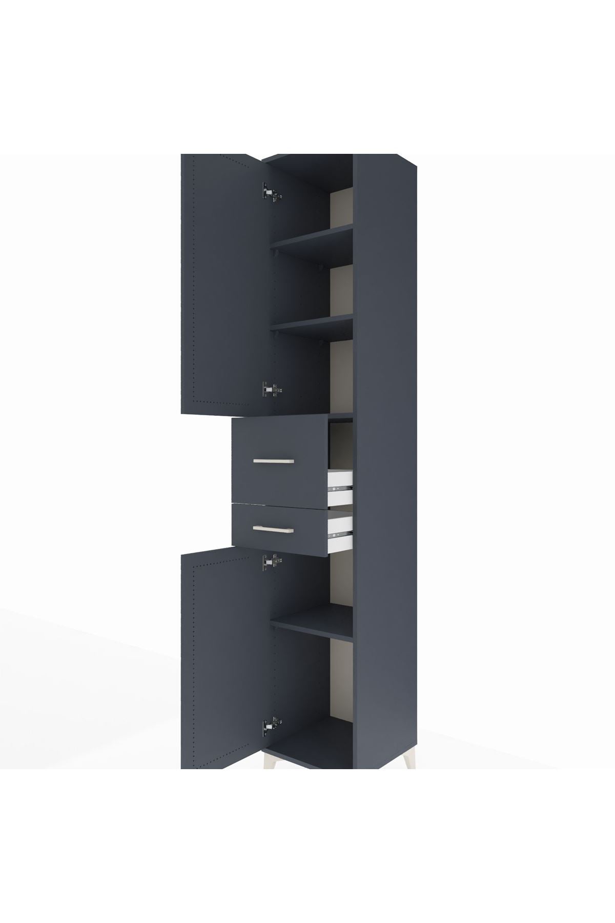 Hyperion Dolap 4 Raflı 2 Çekmeceli 2 Kapaklı 44x44x243 - S64M066V5B