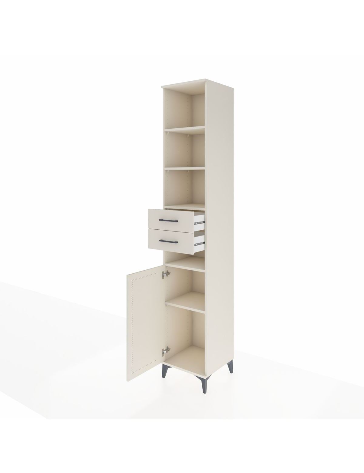 Hyperion Dolap 5 Raflı 2 Çekmeceli Tek Kapaklı 44x44x243 - S64M067V1B
