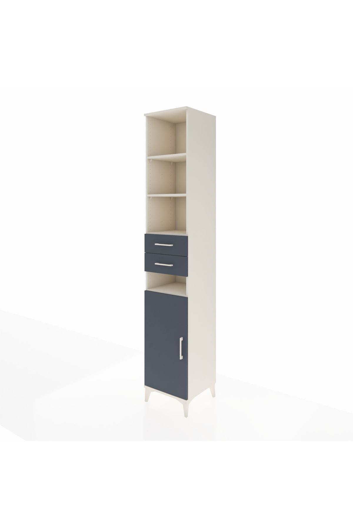 Hyperion Dolap 5 Raflı 2 Çekmeceli Tek Kapaklı 44x44x243 - S64M067V2B