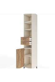 Hyperion Dolap 5 Raflı 2 Çekmeceli Tek Kapaklı 44x44x243 - S64M067V3B