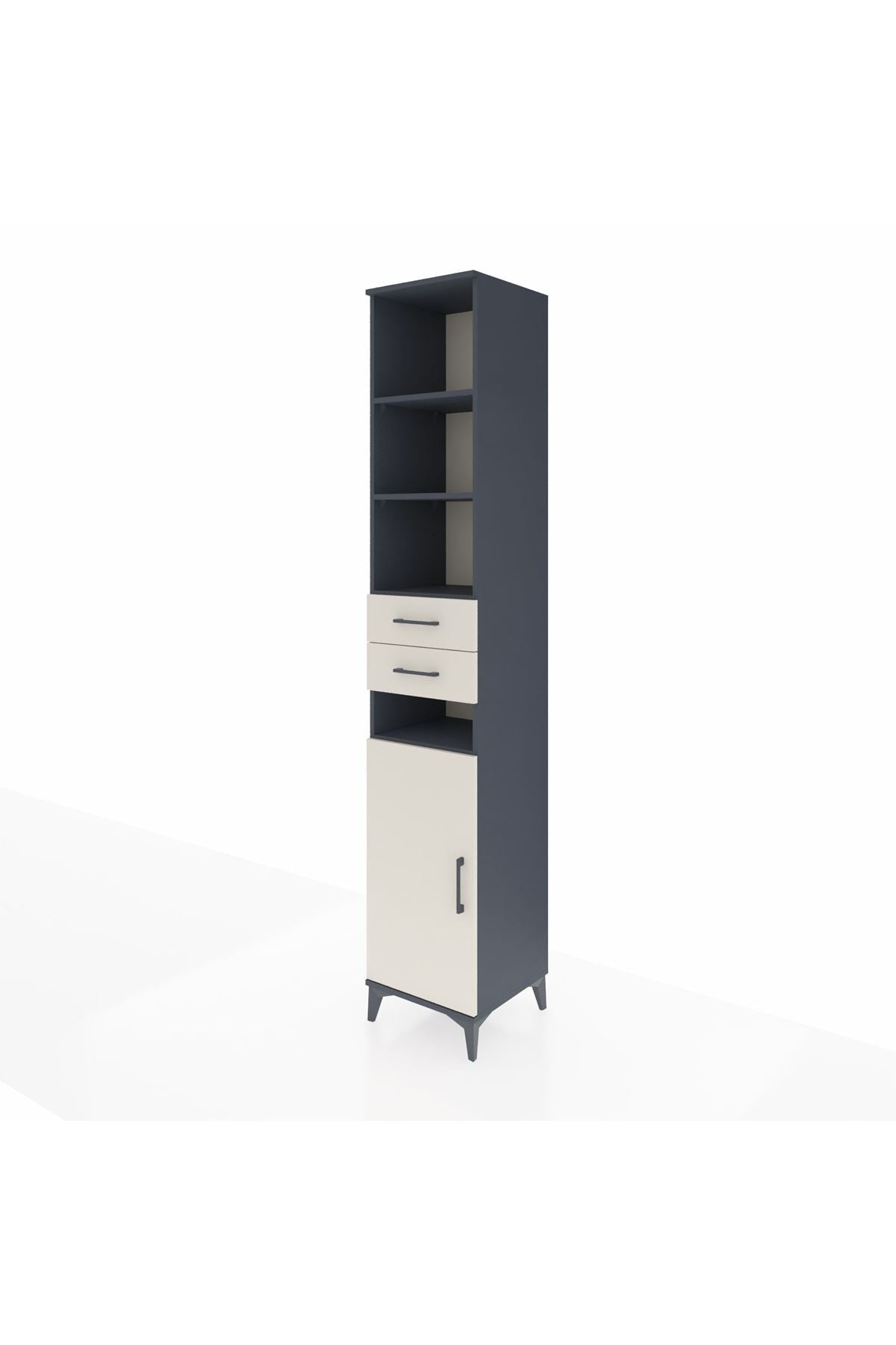Hyperion Dolap 5 Raflı 2 Çekmeceli Tek Kapaklı 44x44x243 - S64M067V4B