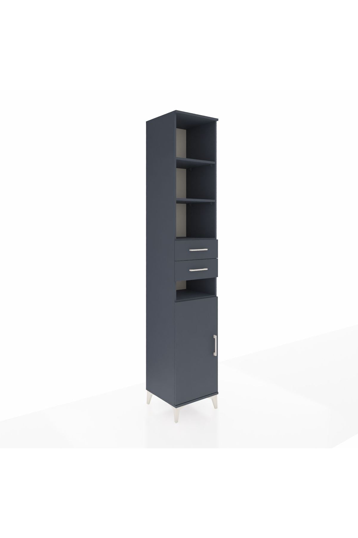 Hyperion Dolap 5 Raflı 2 Çekmeceli Tek Kapaklı 44x44x243 - S64M067V5B