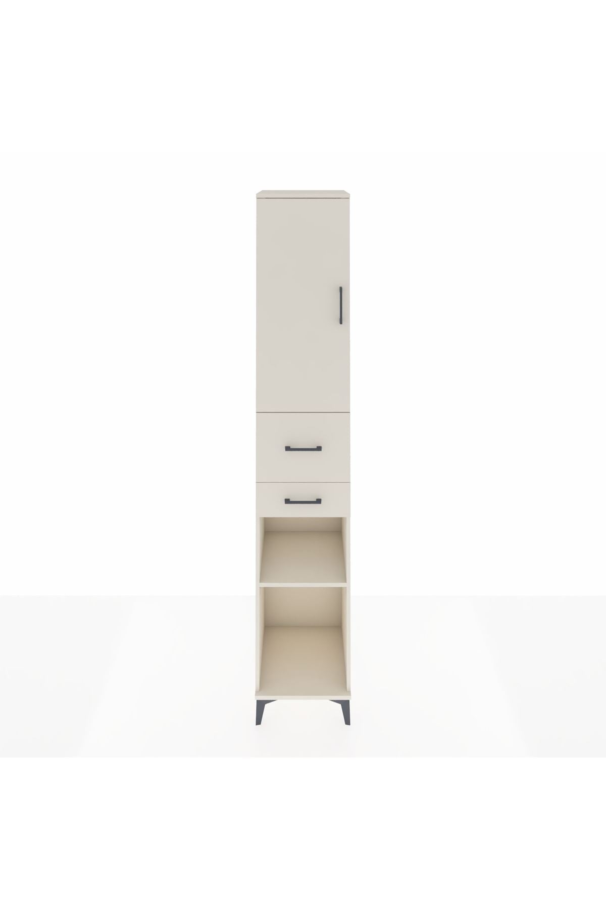 Hyperion Dolap 4 Raflı 2 Çekmeceli Tek Kapaklı 44x44x243 - S64M068V1B