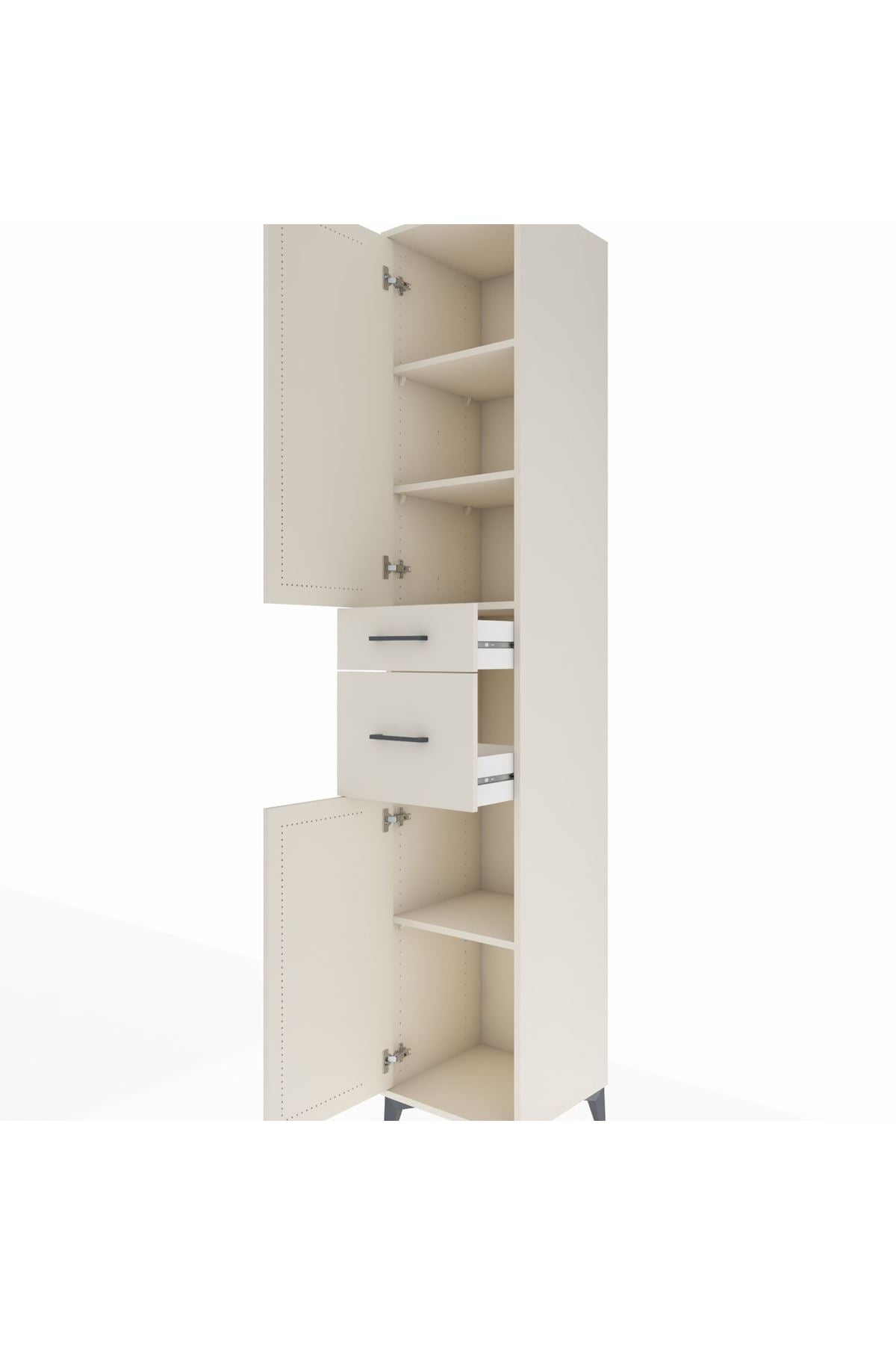 Hyperion Dolap 4 Raflı 2 Çekmeceli 2 Kapaklı 44x44x243 - S64M070V1B