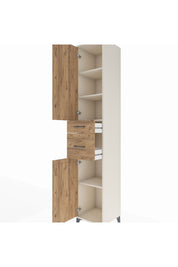 Hyperion Dolap 4 Raflı 2 Çekmeceli 2 Kapaklı 44x44x243 - S64M070V3B
