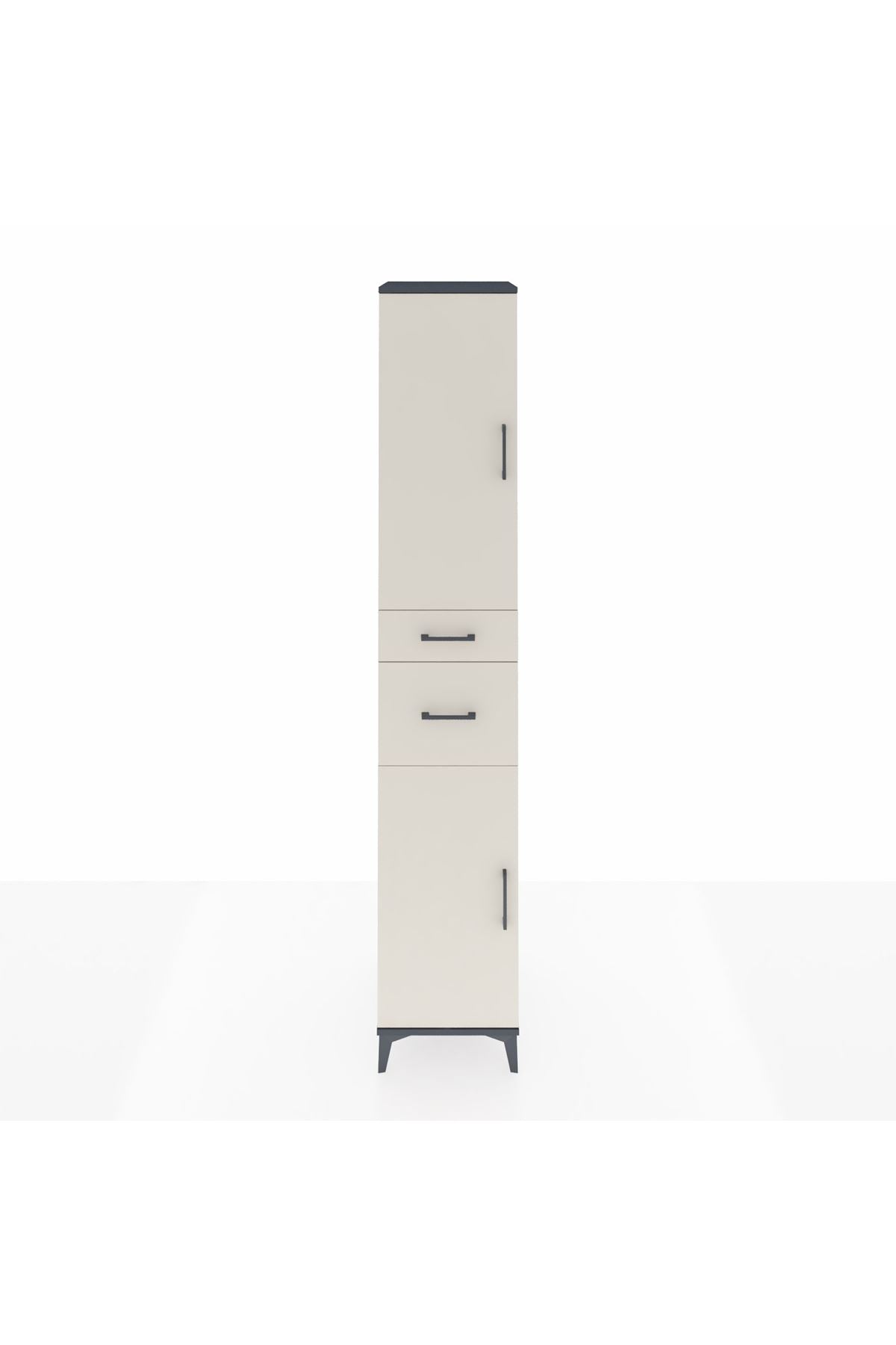 Hyperion Dolap 4 Raflı 2 Çekmeceli 2 Kapaklı 44x44x243 - S64M070V4B