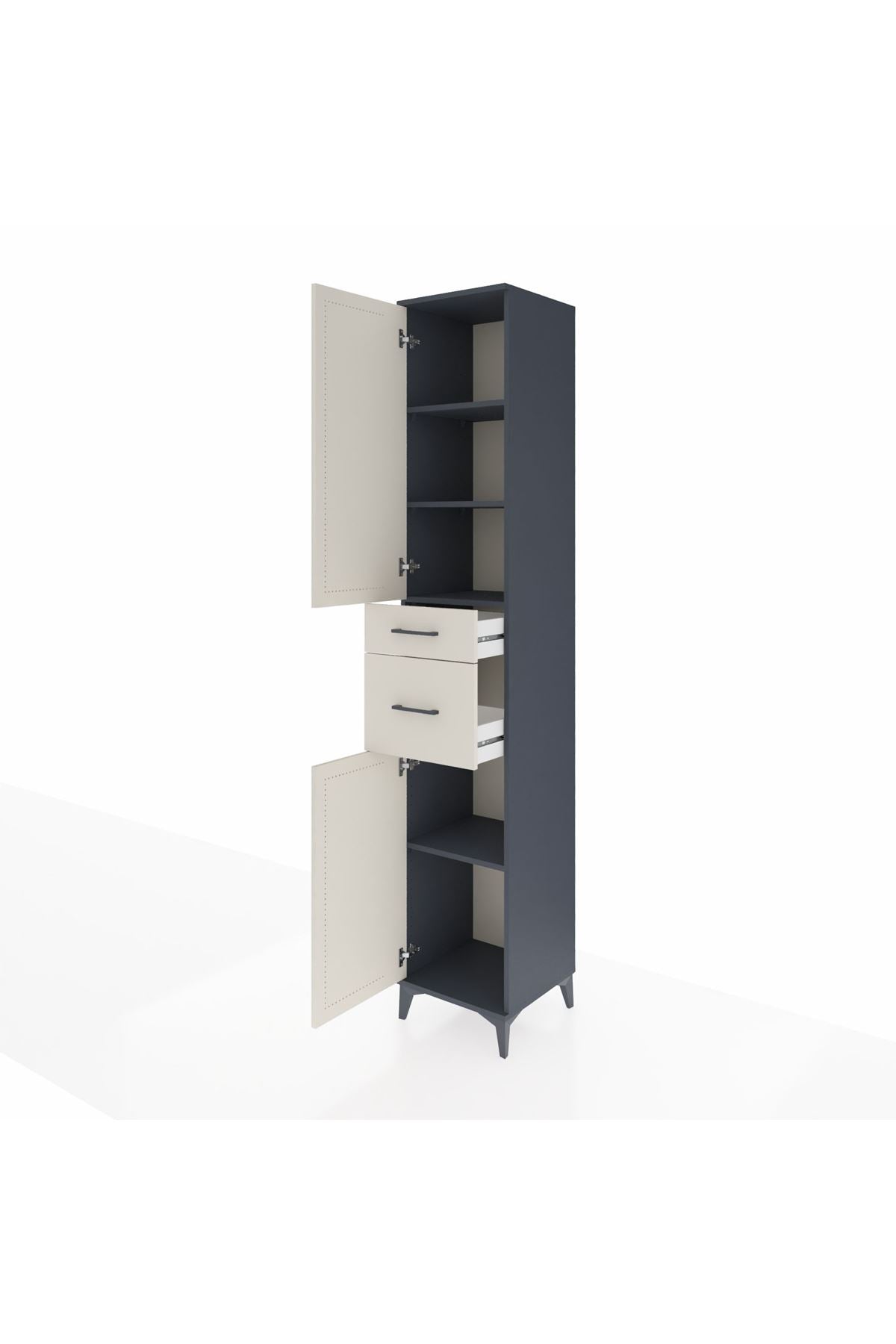 Hyperion Dolap 4 Raflı 2 Çekmeceli 2 Kapaklı 44x44x243 - S64M070V4B