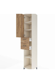 Hyperion Dolap 4 Raflı 2 Çekmeceli Tek Kapaklı 44x44x243 - S64M071V3B