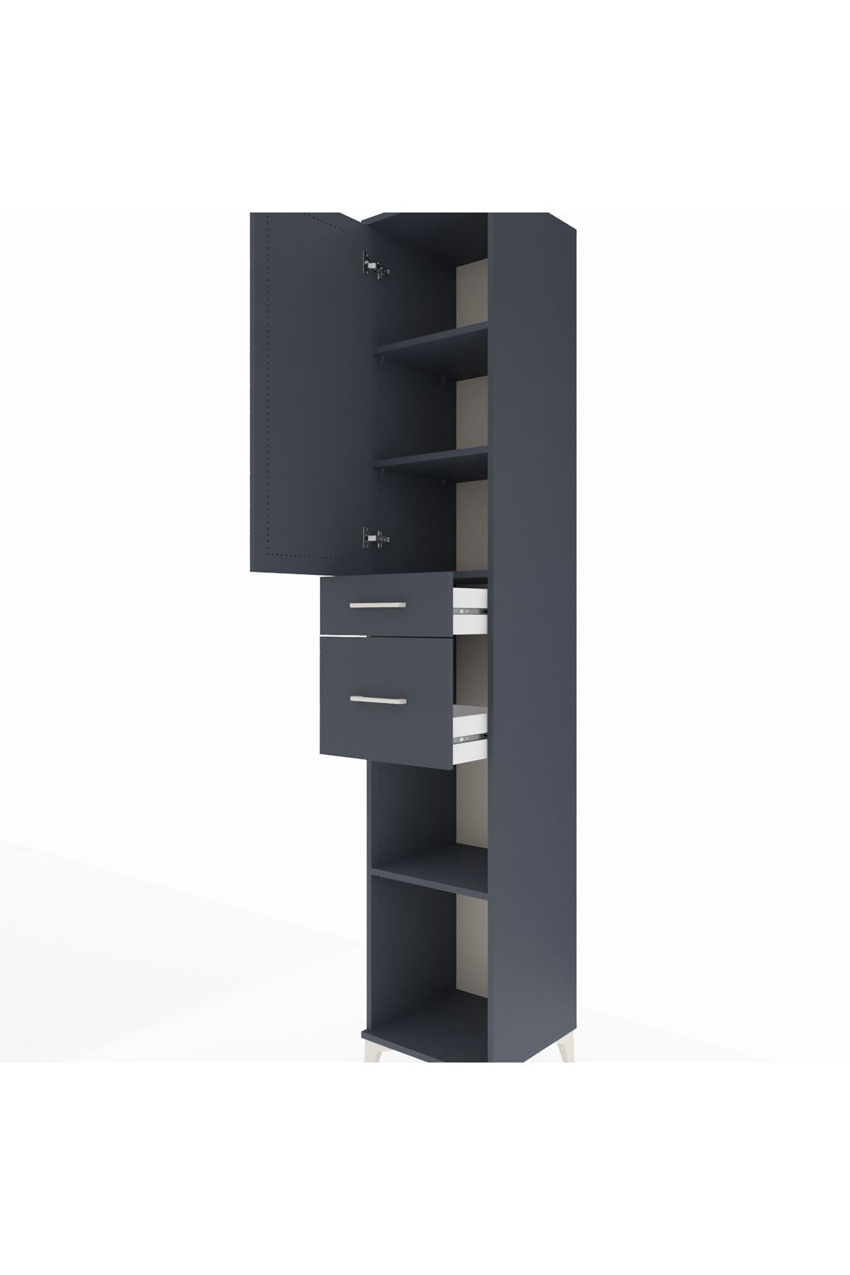 Hyperion Dolap 4 Raflı 2 Çekmeceli Tek Kapaklı 44x44x243 - S64M071V5B