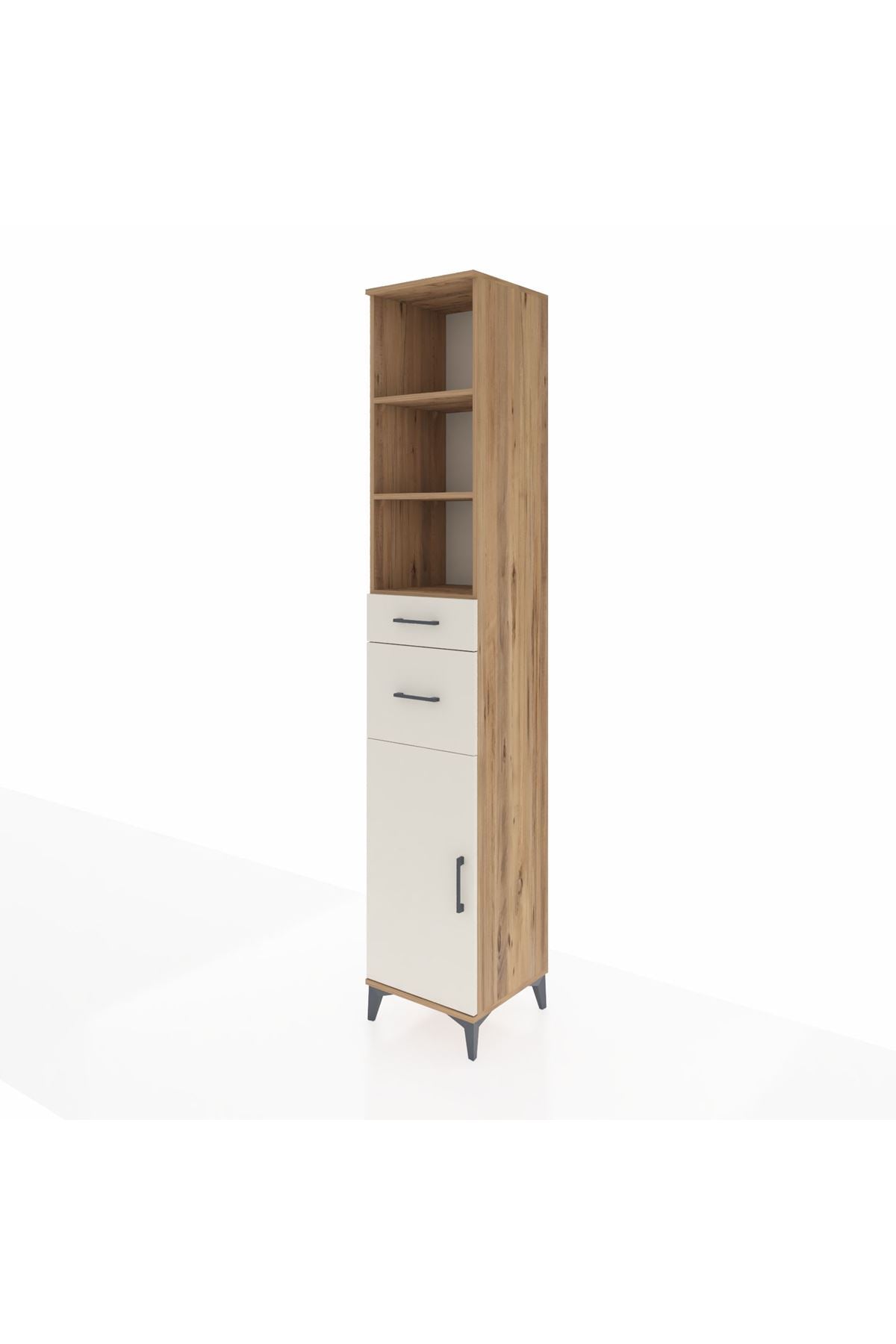 Hyperion Dolap 4 Raflı 2 Çekmeceli Tek Kapaklı 44x44x243 - S64M072V7B