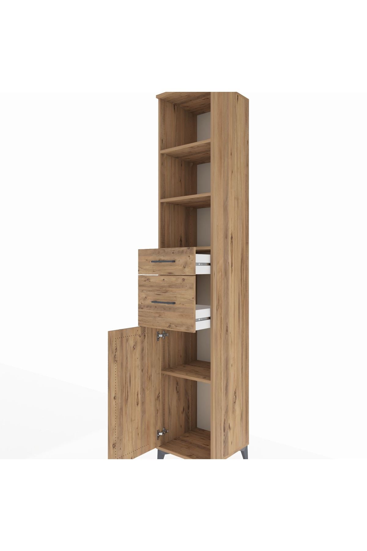 Hyperion Dolap 4 Raflı 2 Çekmeceli Tek Kapaklı 44x44x243 - S64M072V9B