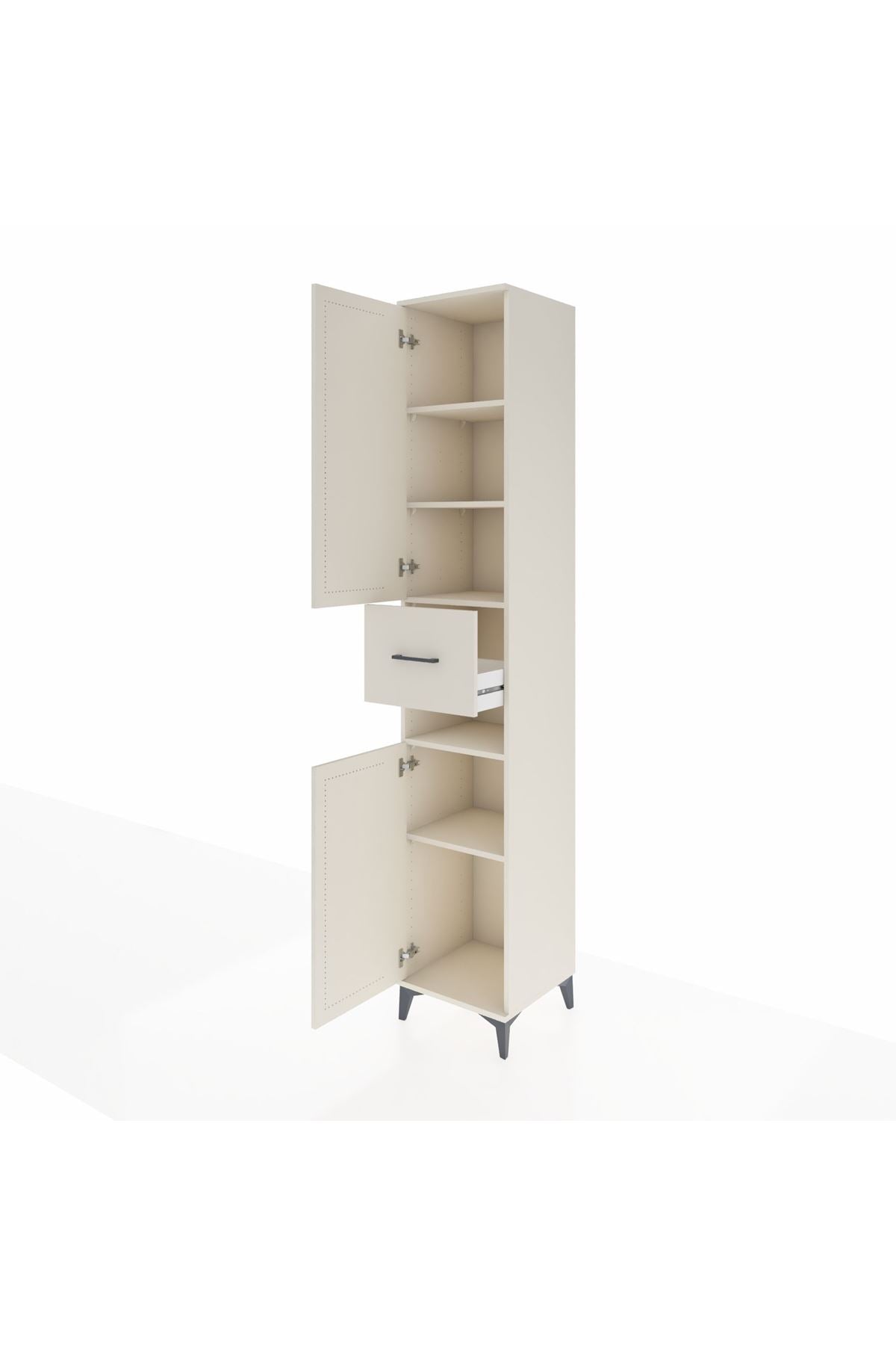 Hyperion Dolap 5 Raflı Tek Çekmeceli 2 Kapaklı 44x44x243 - S64M073V1B