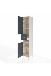 Hyperion Dolap 5 Raflı Tek Çekmeceli 2 Kapaklı 44x44x243 - S64M073V2B