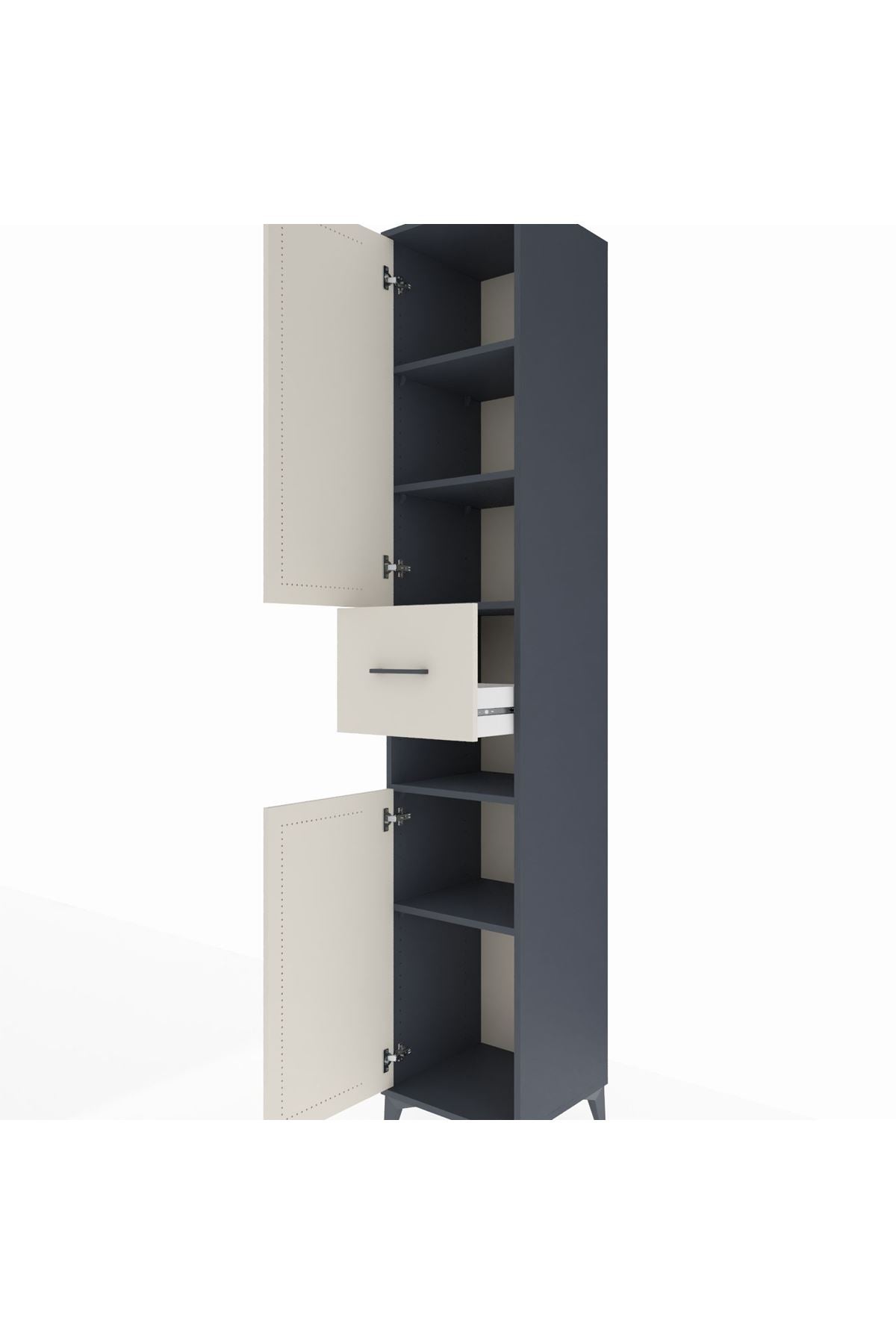 Hyperion Dolap 5 Raflı Tek Çekmeceli 2 Kapaklı 44x44x243 - S64M073V4B