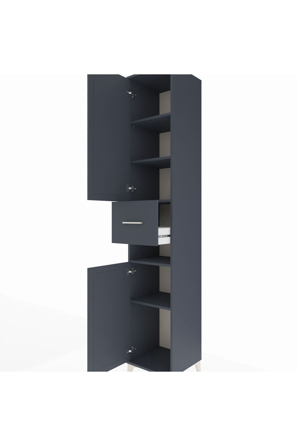 Hyperion Dolap 5 Raflı Tek Çekmeceli 2 Kapaklı 44x44x243 - S64M073V5B