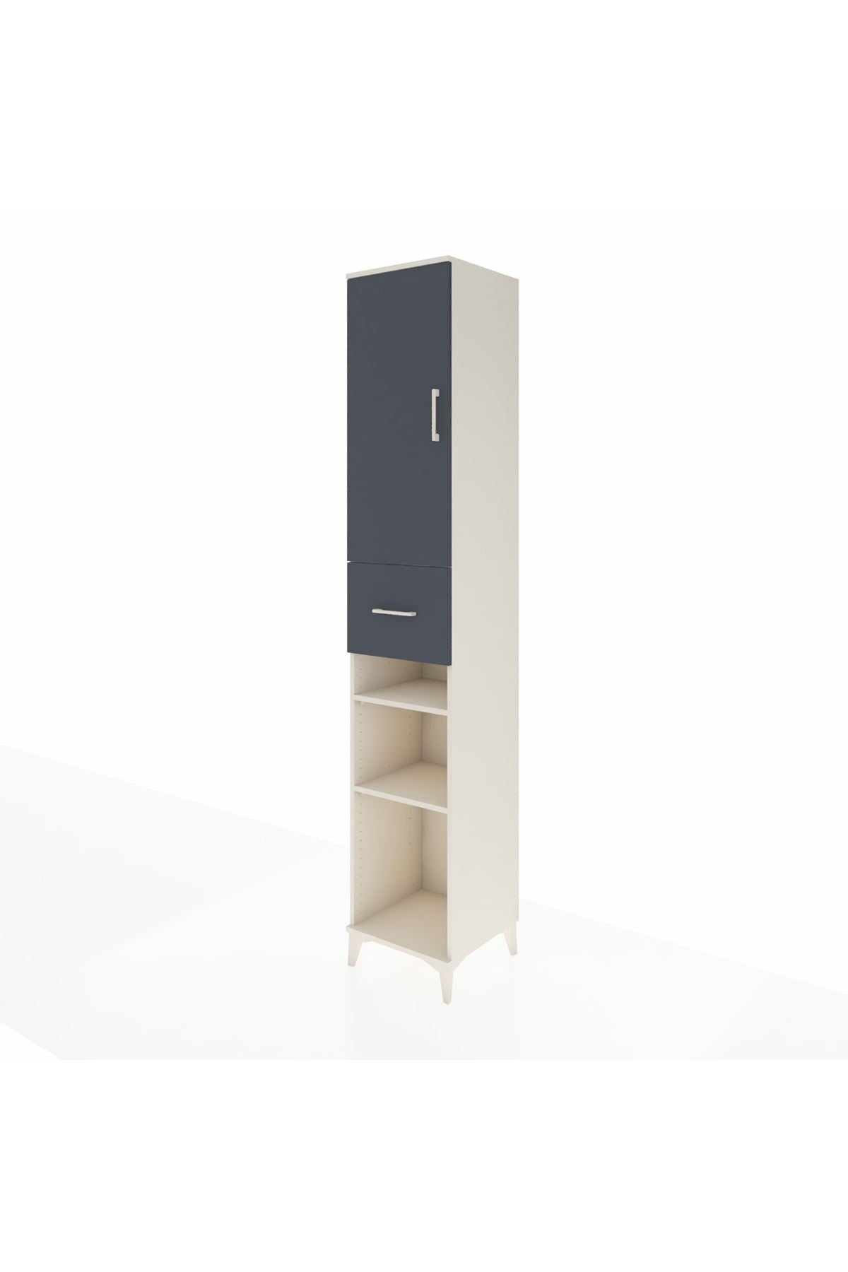 Hyperion Dolap 5 Raflı Tek Çekmeceli Tek Kapaklı 44x44x243 - S64M074V2B