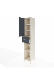 Hyperion Dolap 5 Raflı Tek Çekmeceli Tek Kapaklı 44x44x243 - S64M074V2B
